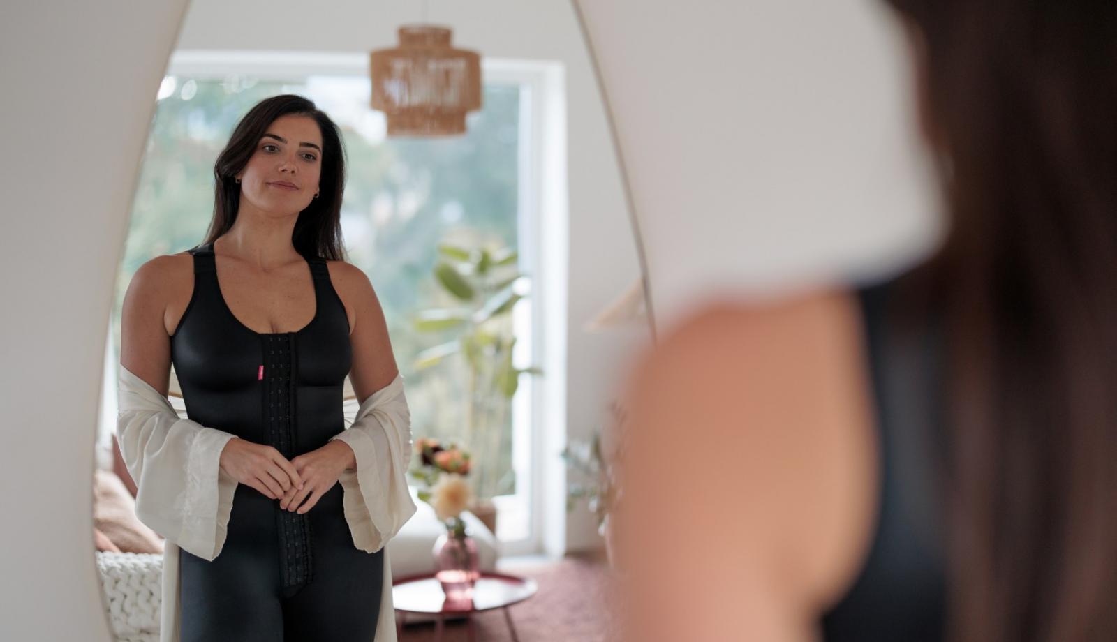 Frau in Kompressionskleidung 