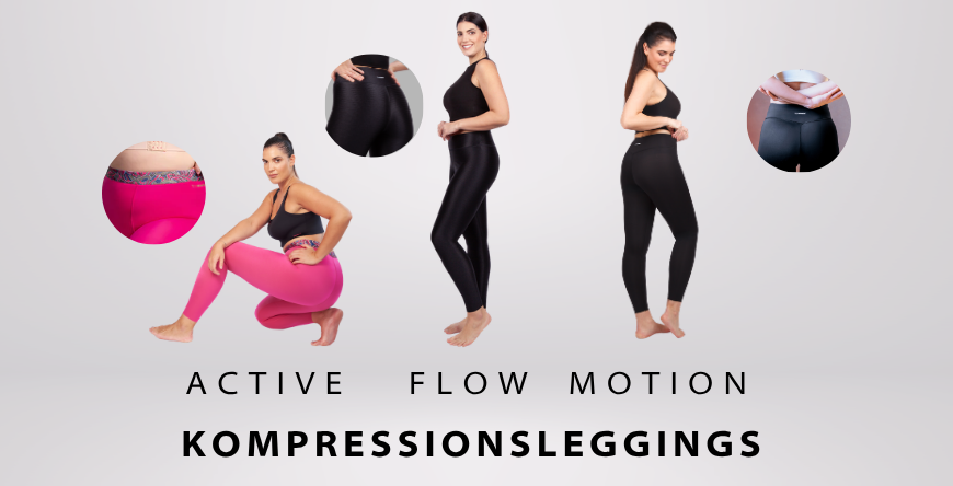 Frauen tragen die Kompressionsleggings von LIPOELASTIC 