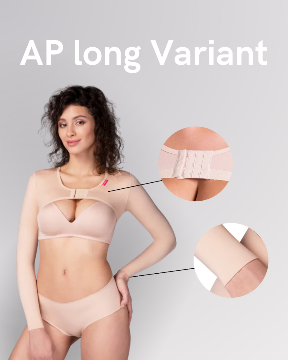 Frau steht am Fenster in ihrem Mieder VH Variant in zwei verschiedenen Posen